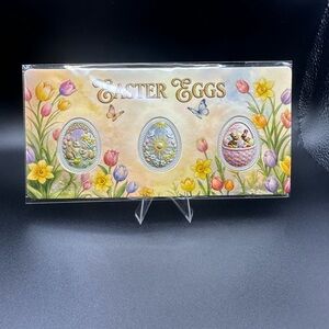 6g Fine Silver Easter Eggs Triple Pack Color Coin Mintage 1500 Collectible Set